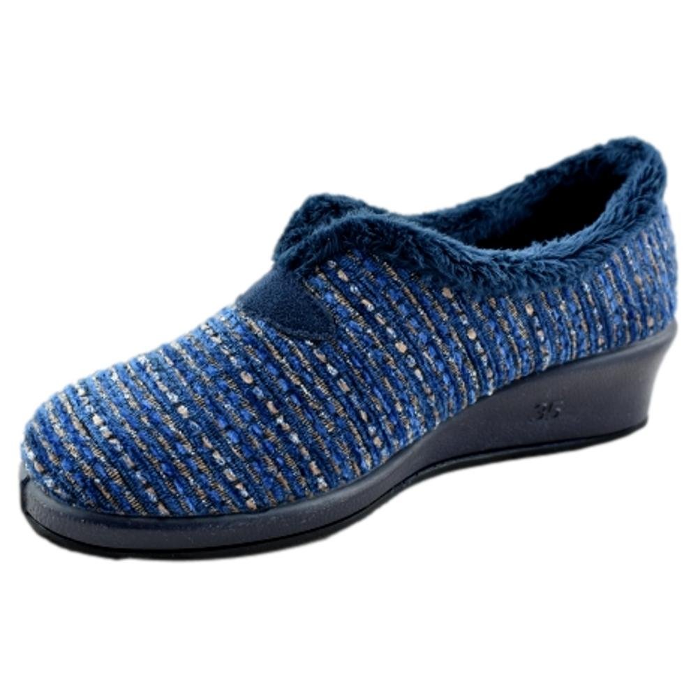 ZAPATILLAS DE CASA CON CUÑA Y FORRO DE PELO CALENTITO - Imagen 2