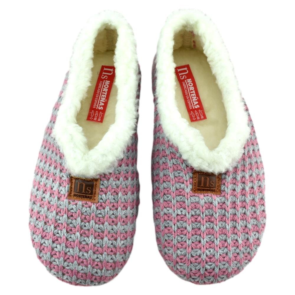 ZAPATILLAS DE CASA FORRADAS DE BORREGUILLO CON PISO DE GOMA 271605 - Imagen 4