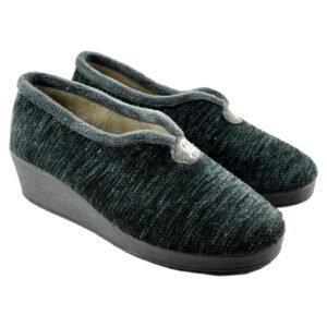 ZAPATILLAS DE CASA CON CUÑA. TEJIDO CÁLIDO Y SUAVE 532593