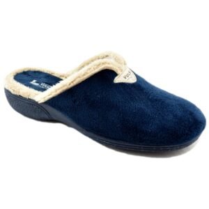 Zapatillas de casa de horma ancha con piso de goma 098088