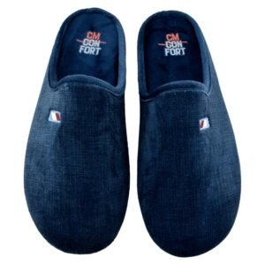 Zapatillas de casa con  plantilla acolchada y piso de goma 122116