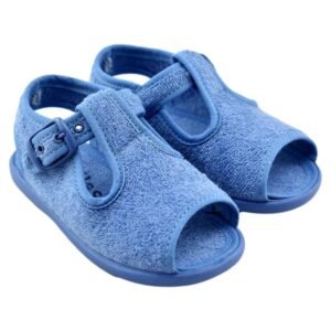 Zapatillas de casa de rizo con cierre de hebilla 752543