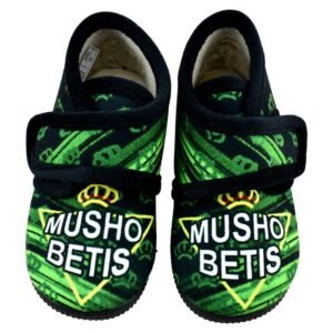 Zapatillas de casa del Betis tipo bota con cierre adhesivo 707144