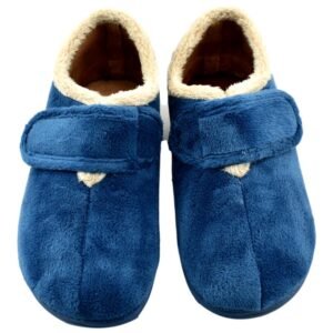 ZAPATILLA DE CASA CERRADA CON tira adherenteY PISO DE GOMA 150056