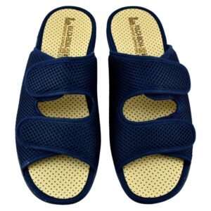 Zapatillas de casa de ancho especial con cierres de tira adhesiva 860618