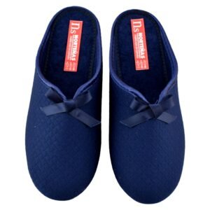 Zapatilla de entretiempo forrada de rizo. Cuña incorporada. 071584