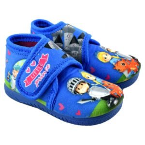 Zapatillas de casa con tira adhesiva. Caballero y princesa. 195219