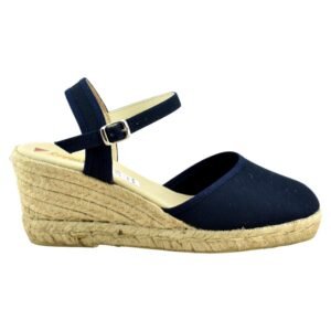 Alpargata de lona con cuña de esparto de 7cm 585654