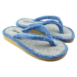 Zapatillas de casa tipo esclava. Tiras y planta de rizo. 609792