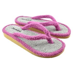 Zapatillas de casa tipo esclava. Tiras y planta de rizo 491772