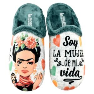 Zapatillas de casa con mensaje, plantilla extraíble y forro muy cálido 083786