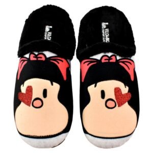 Zapatillas de casa divertidas con plantilla acolchada extraíble y piso flexible de goma 741396