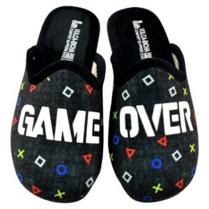 Zapatillas de casa Game Over que se ilumina en la oscuridad 874093