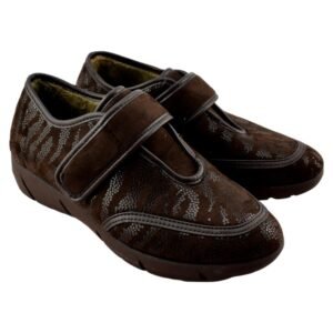 Zapatillas  de casa con forro de pelo y cierre de velcro 309154