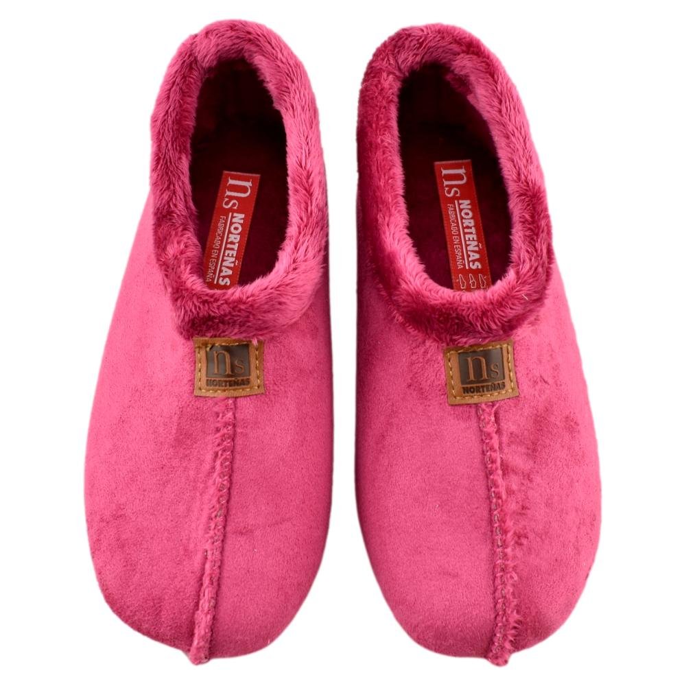 Zapatillas de casa cerradas con tejido suave y cálido. Piso de goma flexible. 485468 - Imagen 3