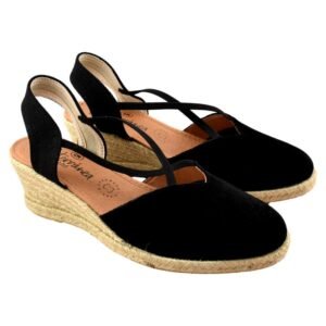 Alpargatas de esparto fabricadas en piel con planta acolchada 100273