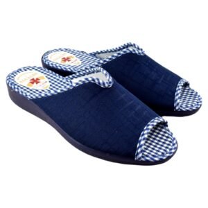 Zapatillas de casa con cuña y piso de goma 121999