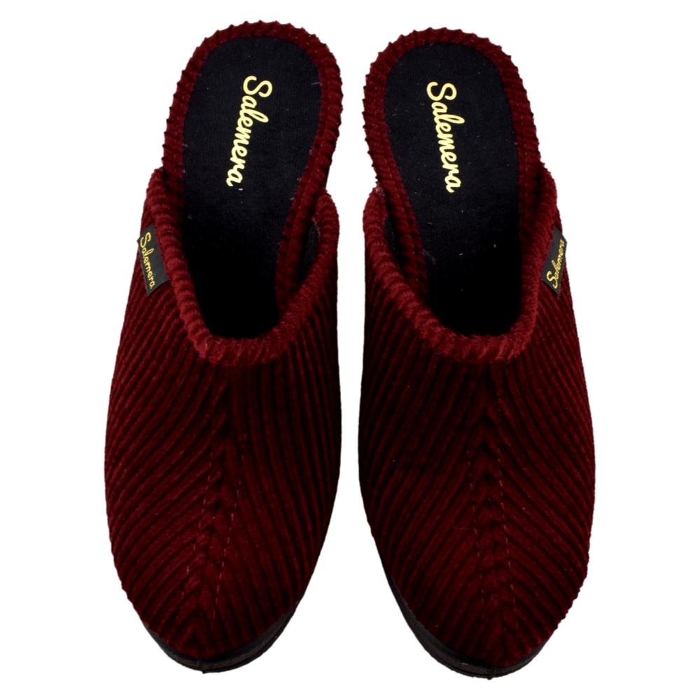 Zapatillas de casa de pana con cuña alta 926449 - Imagen 2