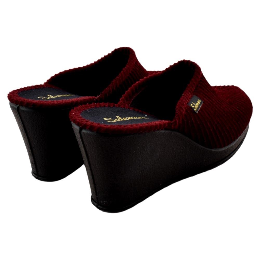 Zapatillas de casa de pana con cuña alta 926449 - Imagen 3