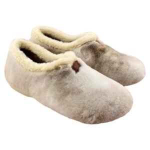 Zapatillas de casa con piso de goma flexible y tejido suave y cálido 555383