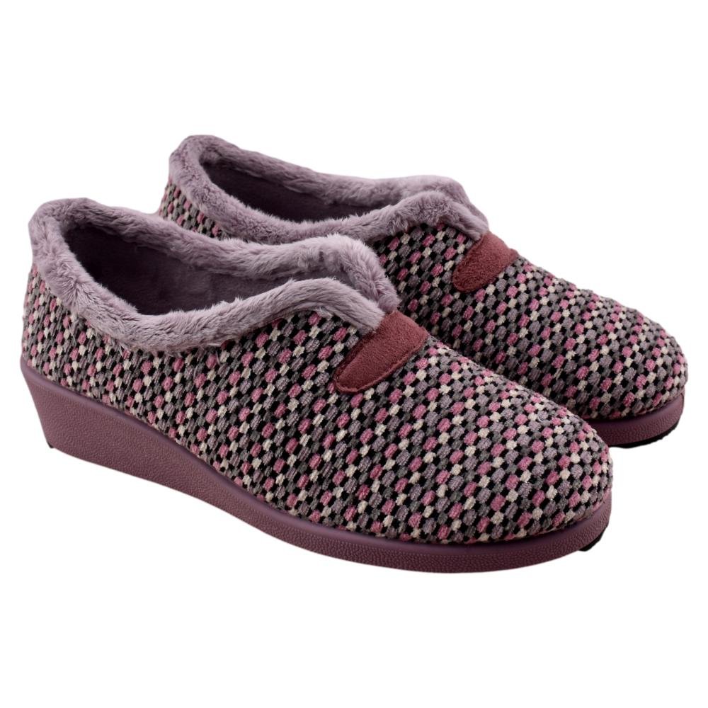 Zapatillas de casa con cuña y forro calentito 950412