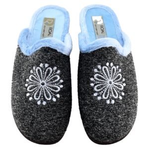 Zapatillas de casa con piso antideslizante y forro cálido 372972