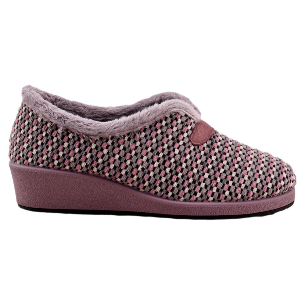 Zapatillas de casa con cuña y forro calentito 950412 - Imagen 2