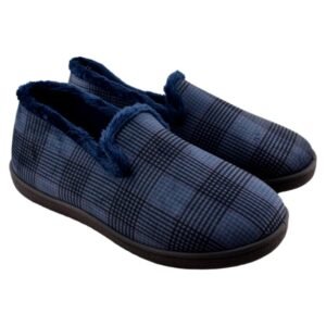 Zapatillas de casa de cuadros con plantilla acolchada que se adapta a la anatomía del pie 272570