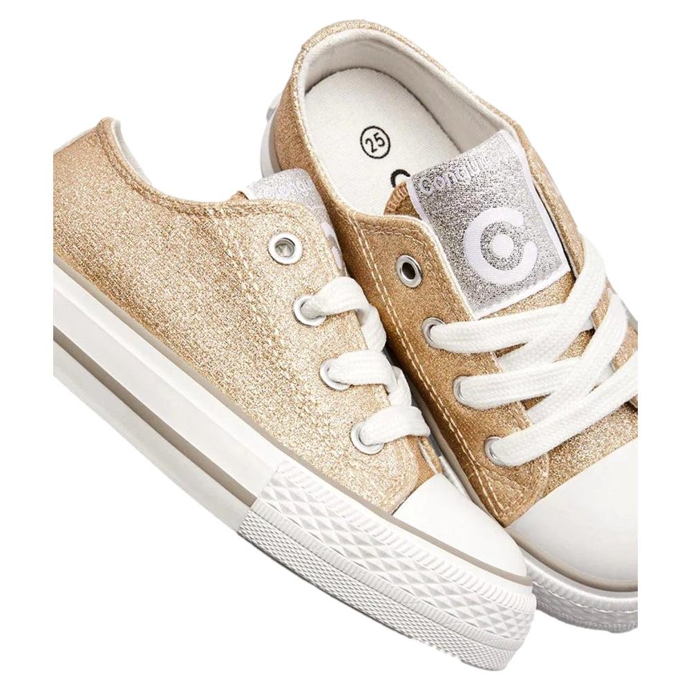 Zapatilla fantasía doradas con cierre de cordones 283112 - Imagen 2