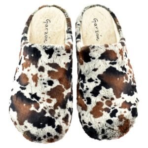 Zapatillas de casa con plantilla acolchada y divertido diseño de vaca 892703