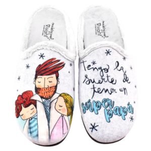 Zapatillas de casa ilustradas por Made by Carol "Super papá" 892989