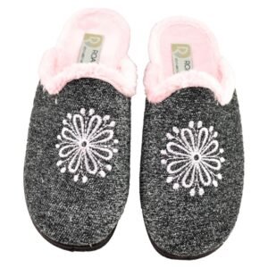 Zapatillas de casa con piso antideslizante y forro cálido 104507