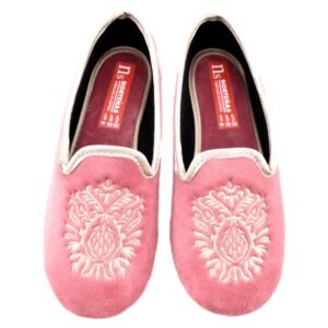 Zapatillas de casa bordadas con paño suave y piso de goma flexible 964719
