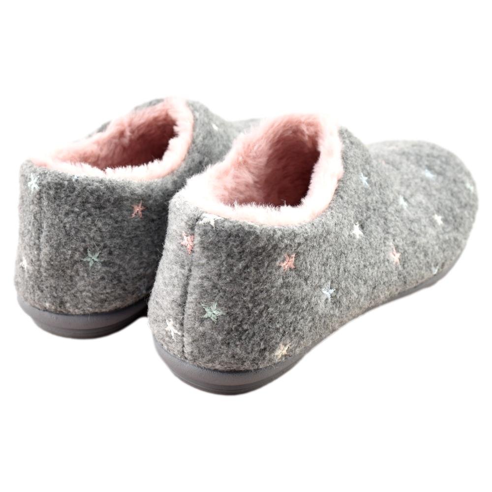 Zapatillas de casa con plantilla de látex extraíble y forrada de pelo muy suave 754128 - Imagen 4