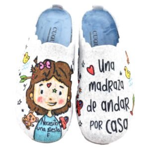 Zapatillas de casa con mensaje 821256