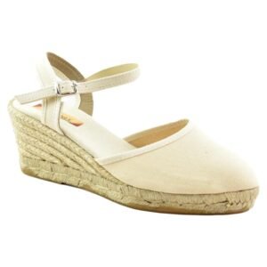 Alpargata de lona con cuña de esparto de 7cm 618532