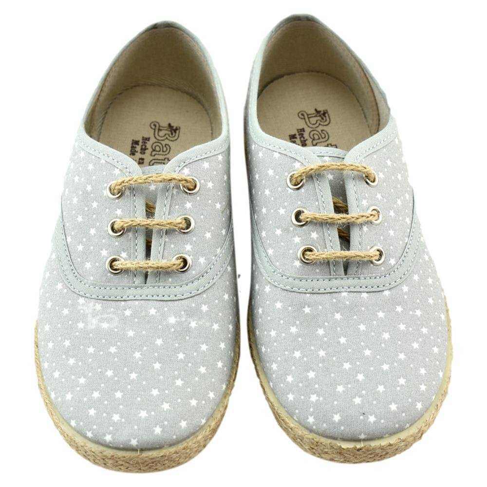 ZAPATO DE LONA ESTAMPADA CON CORDÓN DE LINO 400310