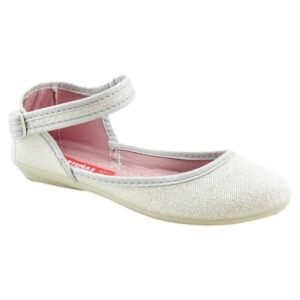 MERCEDES DE LONA METALIZADA CON CIERRE DE BOTÓN AJUSTABLE