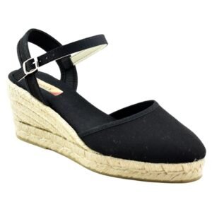 Alpargata de lona con cuña de esparto de 7cm 121104