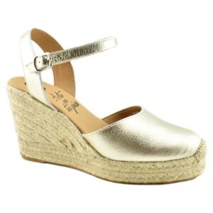 Cuñas de esparto metalizadas con plataforma 561378