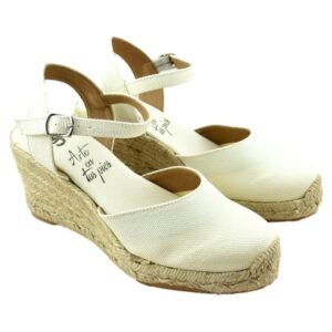Alpargata de lona con cuña de esparto de 7cm 508375
