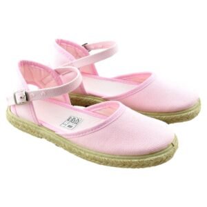 Sandalia de lona con piso de goma y banda de esparto 552040