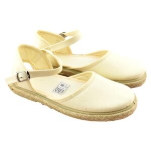 Sandalia de lona con piso de goma y banda de esparto 570547