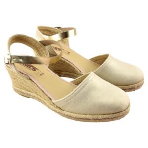 Alpargatas de esparto con cuña y cierre de hebilla 759579