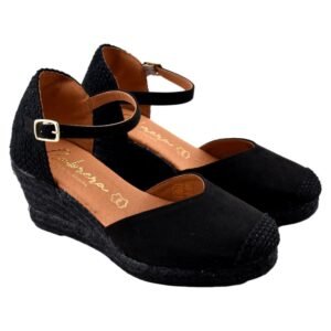 Alpargatas de esparto con cuña y cierre de hebilla 917230