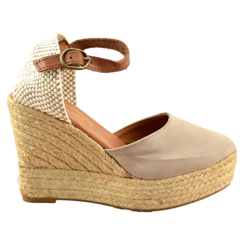 Alpargata de esparto tipo valenciana con cuña y plataforma 539720
