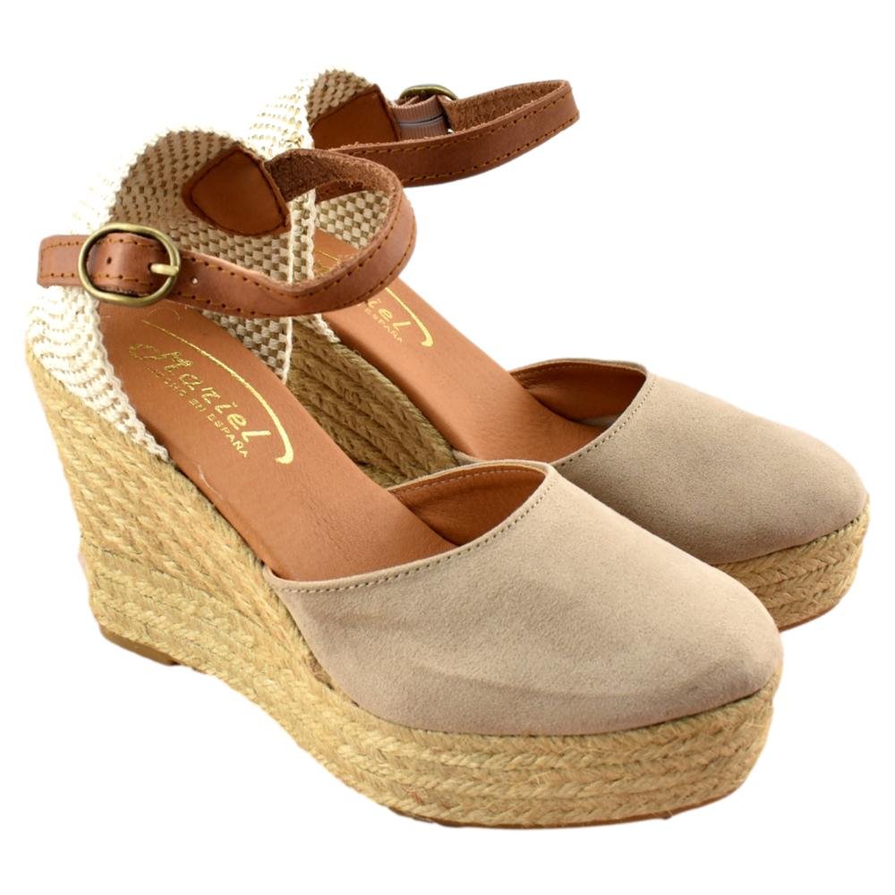 Alpargata de esparto tipo valenciana con cuña y plataforma 539720 - Imagen 3