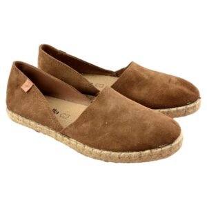 Zapato plano de piel de serraje con piso acolchado y flexible 275450