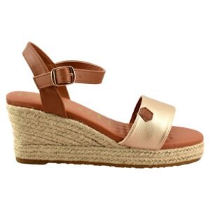 Alpargatas de esparto con cuña y cierre de hebilla 670834