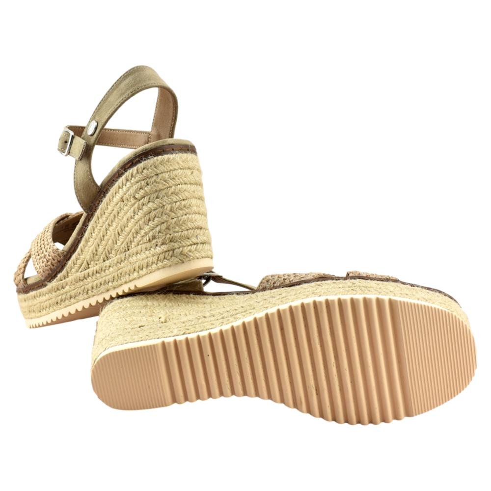 Sandalia con cuña de esparto y planta acolchada 358323 - Imagen 2